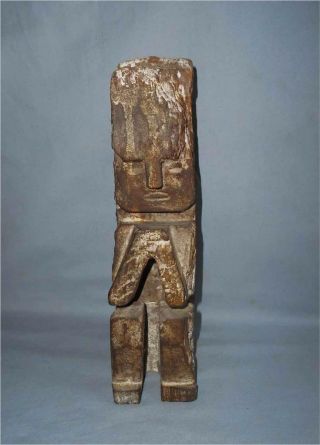 Antique Nepal Top High Aged Wood Tribal Shamanic Temple Ritual Votive Figure
