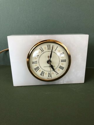 Vintage General Electric Alarm Clock Marble Mid Century Modern