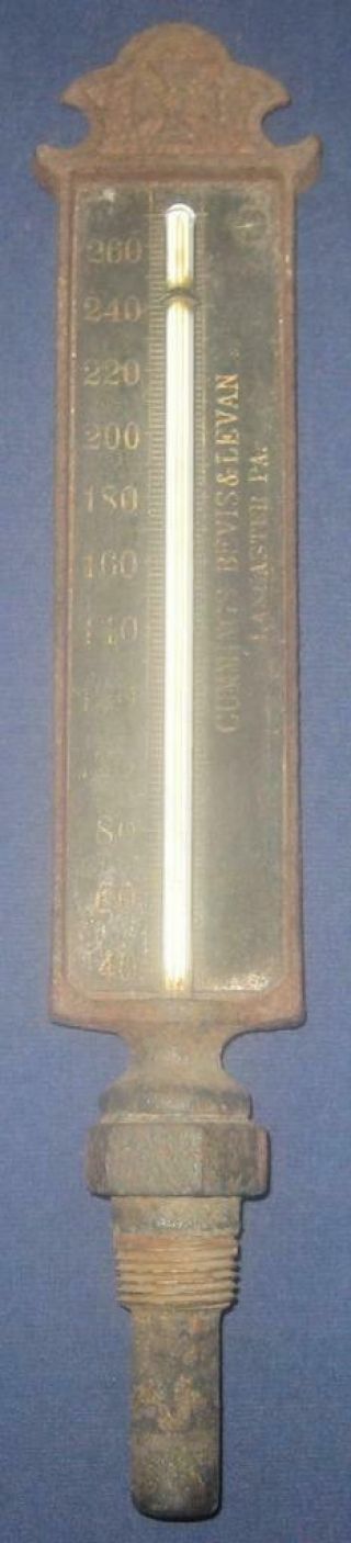 Antique Cast Iron Steam Boiler Thermometer Ornate Maltese Cross Steampunk