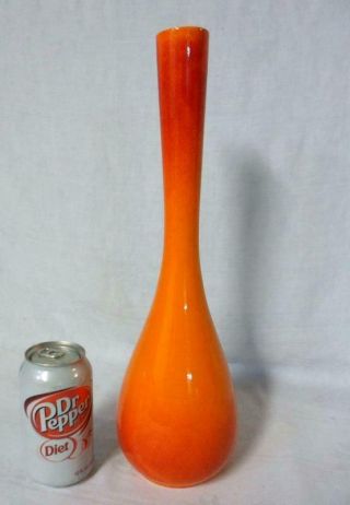 Haeger Mid Century Modern Mandarin Orange Art Pottery Vase