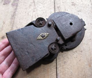 Antique Unusual Decorative Iron Door Lock Display Piece