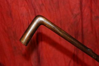 Fantastic Arts & Crafts Spiral Shaft Cane W/hand Hammered Copper Cap Circa 1910