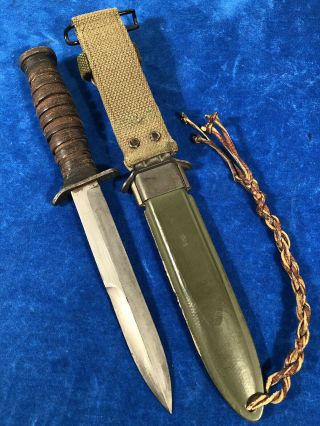 ULTRA RARE WW2 US M3 BOKER GUARD MARK TRENCH / FIGHTING KNIFE WWII 5