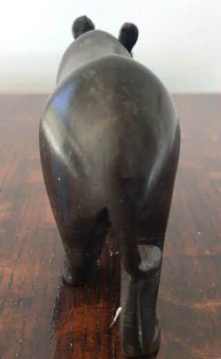 Vintage Carved Wooden Rhinoceros Mid Century Modern (rhino) 4
