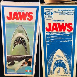 Vintage 1975 Ideal Game of Jaws Box,  Directions,  Junk,  HOOK,  COMPLETE 5