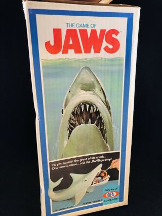 Vintage 1975 Ideal Game of Jaws Box,  Directions,  Junk,  HOOK,  COMPLETE 7