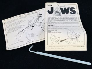 Vintage 1975 Ideal Game of Jaws Box,  Directions,  Junk,  HOOK,  COMPLETE 8
