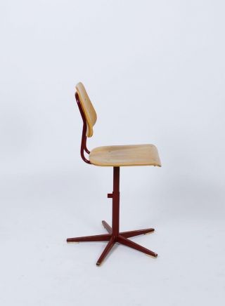 VINTAGE 1960 ' SWISS MADE HEIGHT ADJUSTABLE SCHOOL CHAIRS BY EMBRU 4
