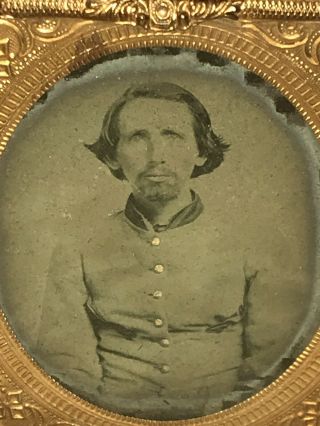 Antique American Civil War Confederate Soldier Ambrotype Photo Photograph 2