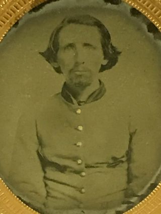 Antique American Civil War Confederate Soldier Ambrotype Photo Photograph 3