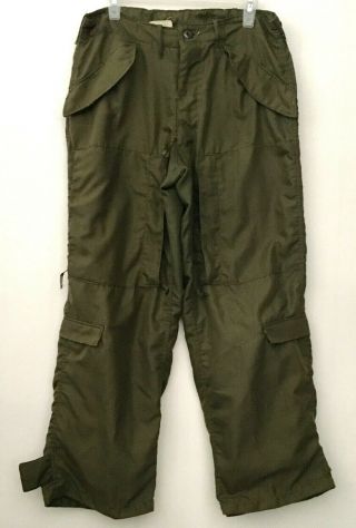 Vtg.  Military Trousers Flyers Hot Weather Fire Resistant Og - 106 Medium/short