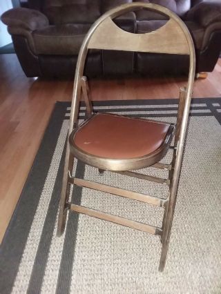 Vintage Antique Bent Wood Folding Chair Funeral Home Parlor Lotz Salem