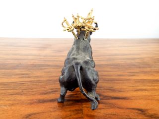 Vintage Metal Spanish Toledo Bull Sculpture with Sword Cocktail Picks Appetizers 6