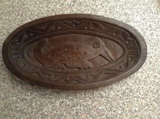 African hand carved wooden bowl tribal Art Dish,  bowl Tray,  Collectable x2 3