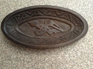 African hand carved wooden bowl tribal Art Dish,  bowl Tray,  Collectable x2 4
