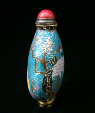 Collectibles 100 Handmade Painting Brass Cloisonne Enamel Snuff Bottles 034 5