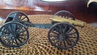 Vtg Antique C1/2 Mfco Civil War Miniature Cannon & Cannon Ball Cart Reenactment
