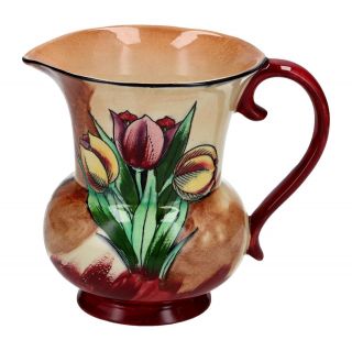 An H & K Tunstall Tuliptime jug English Art Deco pottery 4