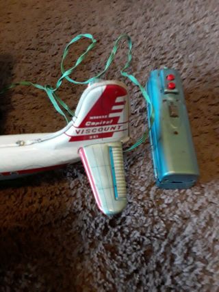 Vtg LINE MAR TIN LITHO CAPITAL AIRLINES VISCOUNT REMOTE CONTROL AIRPLANE JAPAN 3