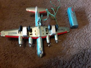 Vtg LINE MAR TIN LITHO CAPITAL AIRLINES VISCOUNT REMOTE CONTROL AIRPLANE JAPAN 4
