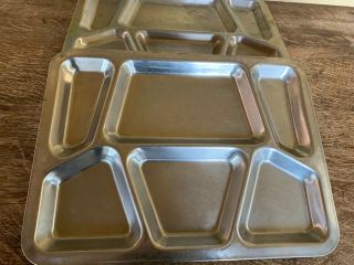 12 Vintage Military Mess Hall Cafeteria Trays Stainless Steel (carrollton Usa)