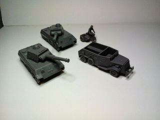 Vintage Marx Battleground/Desert Fox Dark Gray German Vehicle Set 2