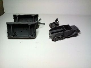 Vintage Marx Battleground/Desert Fox Dark Gray German Vehicle Set 4