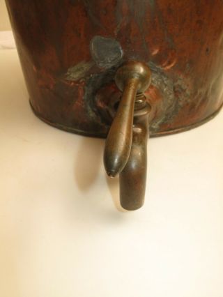 ANTIQUE COPPER JUG SPIGOT MOONSHINE WHISKEY STILL THUMPER 1800S BOSTON UNION ST 5