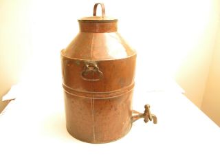 ANTIQUE COPPER JUG SPIGOT MOONSHINE WHISKEY STILL THUMPER 1800S BOSTON UNION ST 6