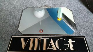 Vintage Chrome Bow Art Deco Wall Mirror