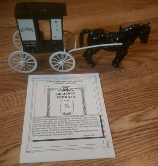 John Deere Horse And Reliance Buggy Die - Cast Rare Ds0654 Rfd Us Mail