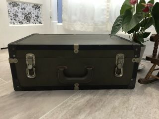 Vintage Antique Steamer Travel Trunk Suitcase Early - Mid 1900s