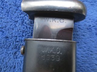 Rare German Ww2 Matching Numbers K98 Bayonet Set Maker Wkc Solingen