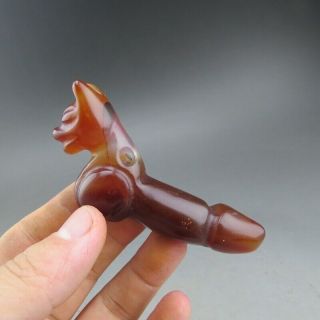Chinese,  Jade,  Hongshan Culture,  Natural Jade,  Dog & Penis,  Pendant D9