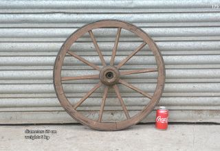 Vintage Old Wooden Cart Wagon Wheel / 59 Cm / 6 Kg - Delivery