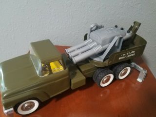Structo Pressed Steel U S Army Missile Launcher Long Bed Truck