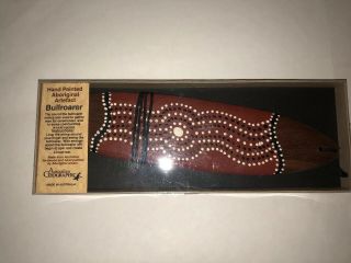 Wooden Bull Roarer Authentic Australian Aboriginal Art By Maria Monaghan