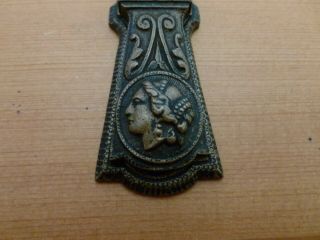 Extremely Rare Antique C.  1850 Old Stock Escutcheon Key Hole Cover