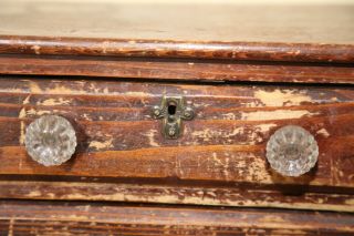 Salesman Sample Antique Miniature Primitive Wooden Dresser Chest Dollhouse Toy 3