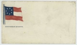 Mr Fancy Cancel Csa Patriotic Cover Seven Star Flag Southern Rights