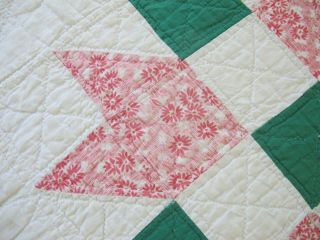 Dated 1935,  NOT Signed Vintage Feed Sack Hand Sewn SISTER ' S CHOICE Quilt; FULL 7