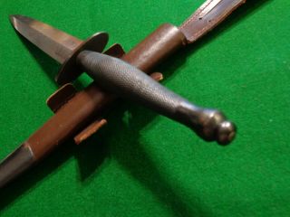 RARE c.  1940 ' s Wilkinson 2nd Pattern Fairbairn - Sykes Commando Knife Scroll Etch 12