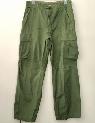 Vtg.  Us Army Cotton Wind Resistant Trousers Pants Og - 107 Class 1 Regular Small