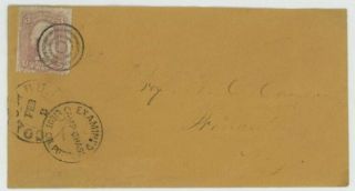 Mr Fancy Cancel 65 Civil War Csa Pow Cover From Camp Chase Columbus O Examined