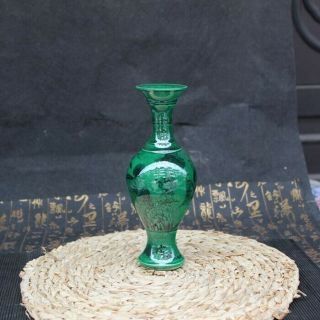 China Old Porcelain Green Glaze Painting Porcelain Vase