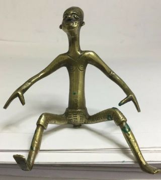 Antique Ethnographic African Benin Brass / Bronze Tribal Figure / Statue