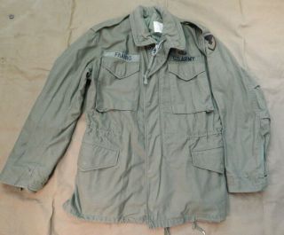 Vietnam War,  U.  S.  Army M - 65 Field Coat,  1968 Date,  Size Regular - Small,