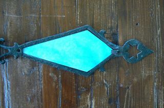 Antique Lightning Rod Arrow with Blue Glass Accent - 3/4 