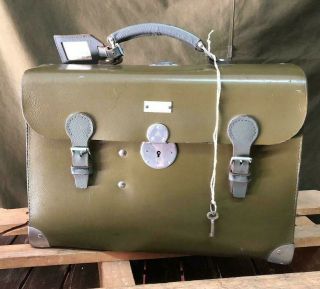 1975 Swiss Army Big Medical Case Bag Leather Vintage Military