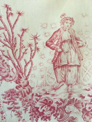 Rare Early 19th C.  French Cotton Chinoiserie Printed Toile (2791) 7